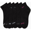 image:imageReebok Girls Quarter Socks 6 Pack MoistureWicking Girls Athletic Socks  Cushioned Footbed with a Seamless Toe and Snug LowRise Fit for AllDay ComfortAll Black