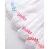 image:imageReebok Girls Quarter Socks 6 Pack MoistureWicking Girls Athletic Socks  Cushioned Footbed with a Seamless Toe and Snug LowRise Fit for AllDay ComfortWhite Stripe