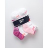 image:imageReebok Girls Quarter Socks 6 Pack MoistureWicking Girls Athletic Socks  Cushioned Footbed with a Seamless Toe and Snug LowRise Fit for AllDay ComfortWhite Stripe