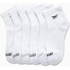 image:imageReebok Girls Quarter Socks 6 Pack MoistureWicking Girls Athletic Socks  Cushioned Footbed with a Seamless Toe and Snug LowRise Fit for AllDay ComfortWhite