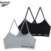 image:imageReebok Girls Training Bras  2 Pack Racerback Bralettes Removable Pads  SuperSoft Fabric with a Sporty RacerStyle Back Fit Stays Comfortably in Place Through Dance Gym and PlayBlackGrey