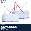 image:imageReebok Girls Training Bras  2 Pack Racerback Bralettes Removable Pads  SuperSoft Fabric with a Sporty RacerStyle Back Fit Stays Comfortably in Place Through Dance Gym and PlayBlack JacquardWhite