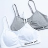 image:imageReebok Girls Training Bras  2 Pack Racerback Bralettes Removable Pads  SuperSoft Fabric with a Sporty RacerStyle Back Fit Stays Comfortably in Place Through Dance Gym and PlayGreyWhite
