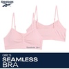 image:imageReebok Girls Training Bras  2 Pack Racerback Bralettes Removable Pads  SuperSoft Fabric with a Sporty RacerStyle Back Fit Stays Comfortably in Place Through Dance Gym and PlayPinkWhite