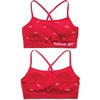 image:imageReebok Girls Training Bras  4 Pack Racerback Bralettes Removable Pads  SuperSoft Fabric with a Sporty RacerStyle Back Fit Stays Comfortably in Place Through Dance Gym and PlayRed JacquardGrey