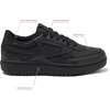image:imageReebok Womens Club C Double Revenge Platform Tennis Shoes for Women Fashion Womens SneakersBlackBlackBlack
