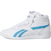 image:imageReebok Womens Freestyle Hi High Top Basketball SneakersWhitePink GlowRadiant Aqua