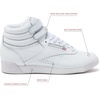image:imageReebok Womens Freestyle Hi High Top Basketball SneakersWhiteSilver