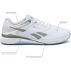 image:imageReebok Womens Nano X5Footwear WhiteBarely GreySilver Metallic