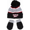 image:imageReebok 2Piece BabyToddler Winter Hat and Mittens Set Warm Knitted Pom Beanie amp Gloves Kids Cozy Cold Weather AccessoriesBlackRed