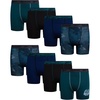 image:imageReebok Boys Boxer Briefs 8 Pack Performance Stretch MoistureWicking Boxers  Lightweight MoistureWicking Fabric Keeps Skin Dry Flexible StayPut Legs Prevent Riding Up During ActivityTeal BlueBlackBlue DepthsMediterranean Print