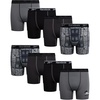 image:imageReebok Boys Boxer Briefs 8 Pack Performance Stretch MoistureWicking Boxers  Lightweight MoistureWicking Fabric Keeps Skin Dry Flexible StayPut Legs Prevent Riding Up During ActivityMedium GreyDark GreyBlackAlloy Print