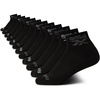 image:imageReebok Boys Quarter Socks 12Pack Cushioned Athletic Socks wArch Support  MoistureWicking Breathable Fabric with a Reinforced Toe Seam Built for AllDay Active WearBlack Logo