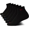 image:imageReebok Boys Quarter Socks 6 Pack Performance Quarter Cut Athletic Socks  Breathable Moisturewicking Fabric Cushioned Footbed Eases Fatigue Arch Support Locks in FitAll Black