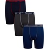 image:imageReebok Boys Underwear  3 Pack Performance Boys Boxer Briefs with Pouch  Wicks Away Moisture to Keep Him Cool During Sports and Play Reduces RideUp and Chafing with Flexible StretchDark GreyMaritime BlueBlue Depths