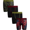 image:imageReebok Boys Underwear  4 Pack Performance Boys Boxer Briefs with Pouch  Flexible Stretch Moves with Him at School and Play MoistureWicking Fabric Reduces Sweat and IrritationChinese Red PrintBlackBlack PrintBlack