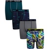 image:imageReebok Boys Underwear  4 Pack Performance Boys Boxer Briefs with Pouch  Flexible Stretch Moves with Him at School and Play MoistureWicking Fabric Reduces Sweat and IrritationPrintsMedium GreyTeal Blue