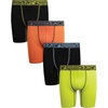 image:imageReebok Boys Underwear  4 Pack Performance Boys Boxer Briefs with Pouch  Flexible Stretch Moves with Him at School and Play MoistureWicking Fabric Reduces Sweat and IrritationBlackPale Yellow GreenBlackTangerine