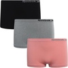 image:imageReebok Girls Boyshorts  3 Pack Stretch Seamless 2 Inseam  Soft Easy Coverage for School Play and Lounging Smooth Fit Flexes Through Sports and SleepoversGreyRoseBlack