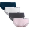 image:imageReebok Girls Hipster Panties 4 Pack Soft Stretch Seamless Underwear  Smooth Flexible Fabric with a TagFree Design for IrritationFree Comfort Secure Fit Without Pinching or DiggingWhiteMajolica BlueSteel GreyPink Jacquard