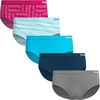 image:imageReebok Girls Hipster Panties 5 Pack Soft Stretch Seamless Underwear  Breathable MoistureWicking Fabric Keeps Her Fresh and Confident Everyday Smooth Comfort in Every MoveFuchsia PrintAqua JacquardScubaDeep BlueSharkskin