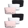 Light Pink/White/Black-6pk