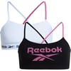 image:imageReebok Girls Training Bras  2 Pack Racerback Bralettes Removable Pads  SuperSoft Fabric with a Sporty RacerStyle Back Fit Stays Comfortably in Place Through Dance Gym and PlayBlack JacquardWhite