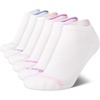 image:imageReebok Womens Quarter Socks 6 Pack Comfort Cushioned Athletic Socks  Moisturewicking Fabric Keeps Feet Dry Flexible Knit Hugs the Arch Plush Footbed Absorbs ShockWhite Logo