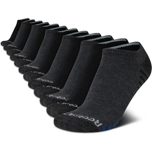 image:imageReebok Boys Low Cut Socks 12 Pack Cushioned Athletic No Show Socks  Stretch Performance Fit with MoistureWicking Breathable Comfort Reinforced Heel and Toe for Active DaysBlackGrey Pattern