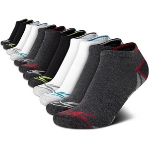 image:imageReebok Boys Low Cut Socks 12 Pack Cushioned Athletic No Show Socks  Stretch Performance Fit with MoistureWicking Breathable Comfort Reinforced Heel and Toe for Active DaysWhiteGreyBlack