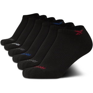 image:imageReebok Boys Low Cut Socks 6Pack MoistureWicking Cushioned Ankle Socks  Breathable Cushioned Comfort with a Stretch Performance Fit and Reinforced Toe Seam for Sports or Everyday WearBlack Logo