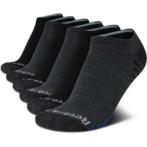 image:imageReebok Boys Low Cut Socks 6Pack MoistureWicking Cushioned Ankle Socks  Breathable Cushioned Comfort with a Stretch Performance Fit and Reinforced Toe Seam for Sports or Everyday WearBlackGrey Pattern
