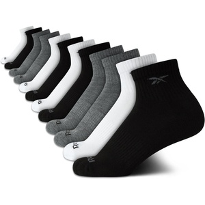 image:imageReebok Boys Quarter Socks 12Pack Cushioned Athletic Socks wArch Support  MoistureWicking Breathable Fabric with a Reinforced Toe Seam Built for AllDay Active WearBlackWhiteGrey