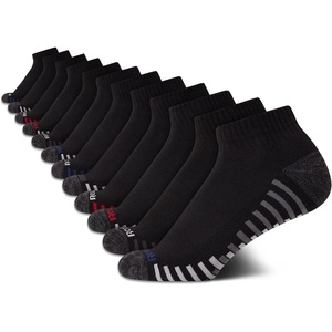 image:imageReebok Boys Quarter Socks 12Pack Cushioned Athletic Socks wArch Support  MoistureWicking Breathable Fabric with a Reinforced Toe Seam Built for AllDay Active WearBlack Detail