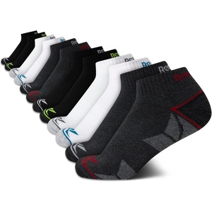 image:imageReebok Boys Quarter Socks 12Pack Cushioned Athletic Socks wArch Support  MoistureWicking Breathable Fabric with a Reinforced Toe Seam Built for AllDay Active WearBlackWhiteGrey Assortment