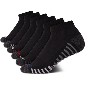 image:imageReebok Boys Quarter Socks 6 Pack Performance Quarter Cut Athletic Socks  Breathable Moisturewicking Fabric Cushioned Footbed Eases Fatigue Arch Support Locks in FitBlack Detail