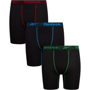 image:imageReebok Boys Underwear  3 Pack Performance Boys Boxer Briefs with Pouch  Wicks Away Moisture to Keep Him Cool During Sports and Play Reduces RideUp and Chafing with Flexible StretchJet Black