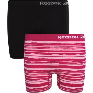 image:imageReebok Girls Boyshorts  2 Pack Seamless Cartwheel Bike Shorts 3  Combines BikeShort Coverage with Panty Comfort Breathable Stretch Fabric Holds Its Shape Wear After WearPink JacquardBlack