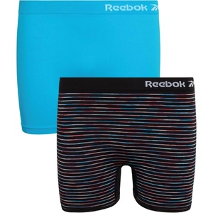 image:imageReebok Girls Boyshorts  2 Pack Seamless Cartwheel Bike Shorts 3  Combines BikeShort Coverage with Panty Comfort Breathable Stretch Fabric Holds Its Shape Wear After WearBlack SpacedyeBlue