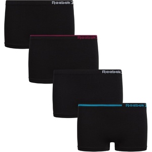 image:imageReebok Girls Boyshorts 4 Pack Performance Stretch Seamless Underwear  Soft Easy Coverage for School Play and Lounging Smooth Fit Flexes Through Sports and SleepoversBlack