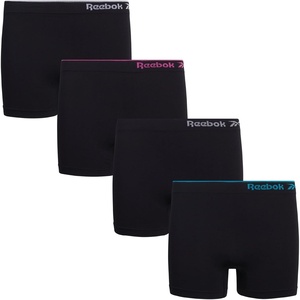 image:imageReebok Girls Boyshorts 4 Pack TagFree Seamless Long Leg Boxers 5 Inseam  Soft IrritationFree Comfort for Active Kids Supportive FullCoverage Fit Through Every ActivityBlack With Tipping Waistband