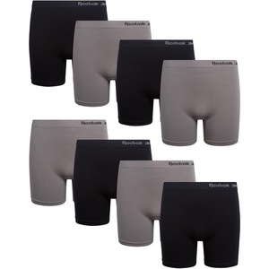 image:imageReebok Girls Boyshorts 8 Pack Soft Stretch Seamless Long Leg Underwear 5  Smooth Flexible Construction Gives Active Kids FullCoverage Comfort That Moves Through Every ActivityBlackSteel Grey
