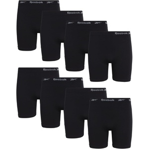 image:imageReebok Girls Boyshorts 8 Pack Soft Stretch Seamless Long Leg Underwear 5  Smooth Flexible Construction Gives Active Kids FullCoverage Comfort That Moves Through Every ActivityAll Black