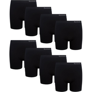 image:imageReebok Girls Boyshorts 8 Pack Soft Stretch Seamless Long Leg Underwear 5  Smooth Flexible Construction Gives Active Kids FullCoverage Comfort That Moves Through Every ActivityAll Jet Black