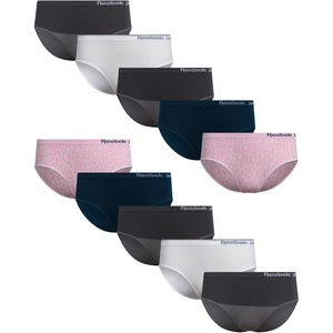 image:imageReebok Girls Hipster Panties 10 Pack Soft Stretch Seamless Underwear  Breathable MoistureWicking Fabric Keeps Her Fresh and Confident Everyday Smooth Comfort in Every MoveWhiteMajolica BlueSteel GreyPink Jacquard