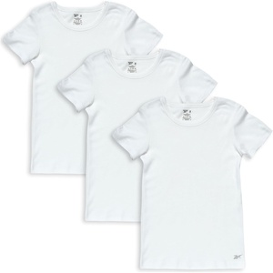 image:imageReebok Girls Undershirts  3 Pack6 Pack Super Soft 100 Cotton Short Sleeve Crewneck White Shirts for GirlsWhite3pk