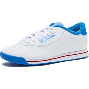 image:imageReebok Princess Sneakers for Women Comfortable Walking or Tennis Womens ShoesWhiteBlueVector Red