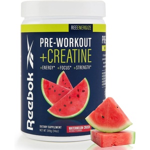 image:imageReebok REEenergize Pre Workout Powder  200mg Natural Caffeine 3g Creatine 4g L Citrulline  Clean Energy Focus Pump amp Endurance  Informed Sport Certified  Sour Green Apple  25 ServingsWatermelon Crush