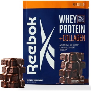 image:imageReebok Whey Protein Powder  Collagen Peptides  25g Protein with 9 Essential Amino Acids  Muscle Recovery Joint amp Gut Support  InformedSport Certified  REEbuild Vanilla Ice Cream Flavor 13 lbChocolate Fudge