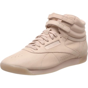 image:imageReebok Womens Freestyle Hi High Top Basketball SneakersBeige Face Bare Beige White 0